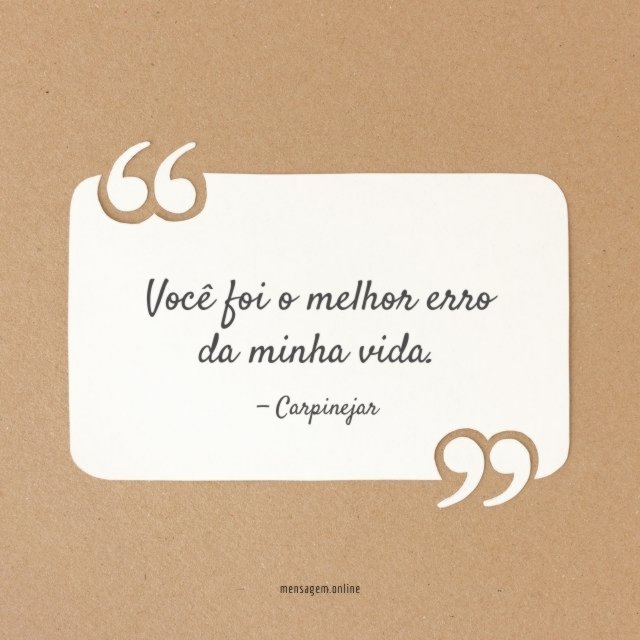 Você foi o melhor erro