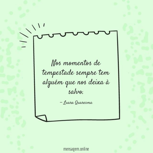 Nos momentos de tempestade