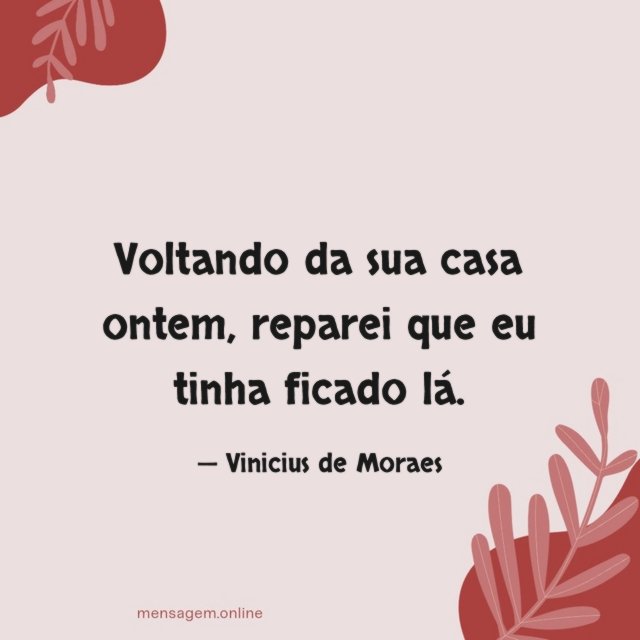 Voltando da sua casa