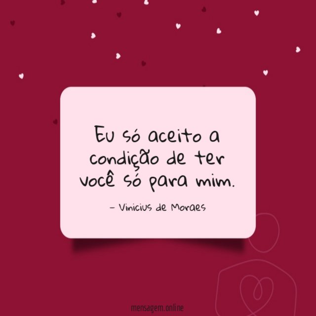 Eu só aceito a condição