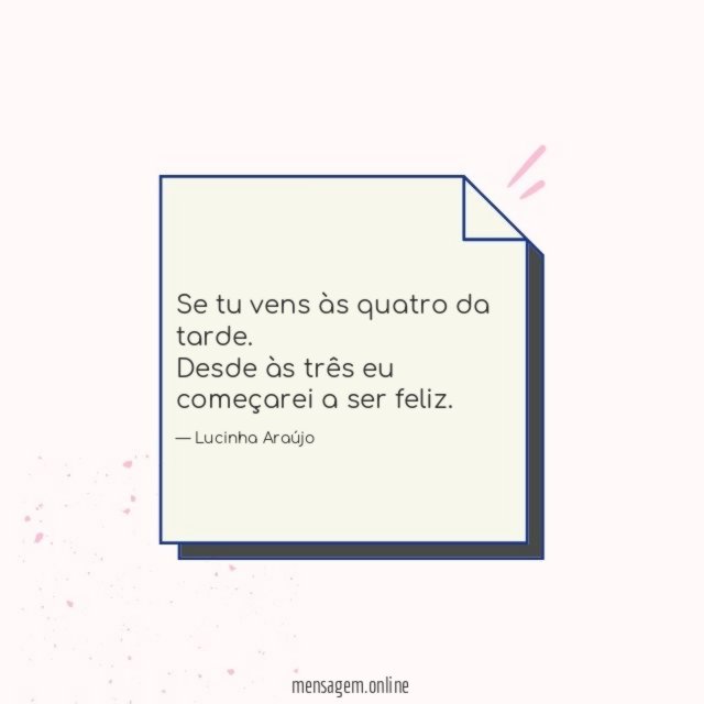 Se tu vens às quatro