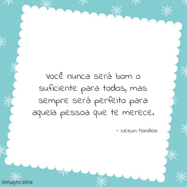 Você nunca será