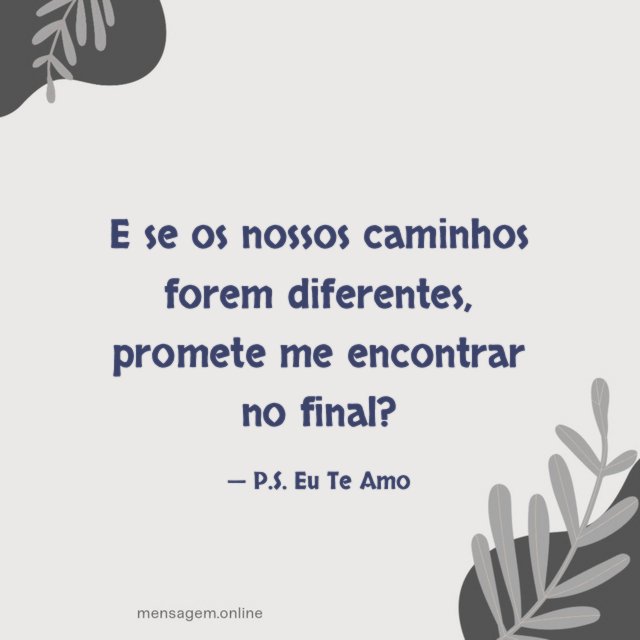Promete me encontrar no final?