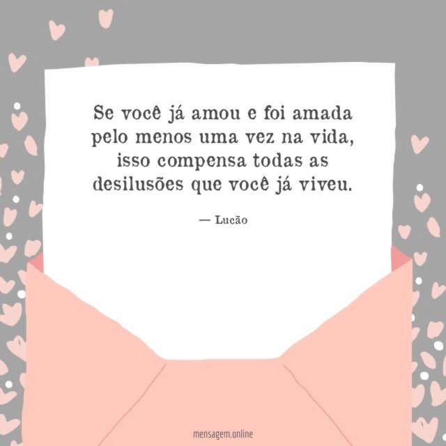 Se você já amou e foi amada