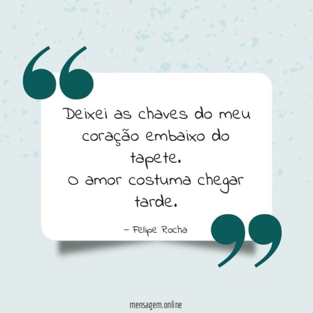 As chaves do meu coração