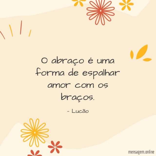 Espalhar amor com os braços