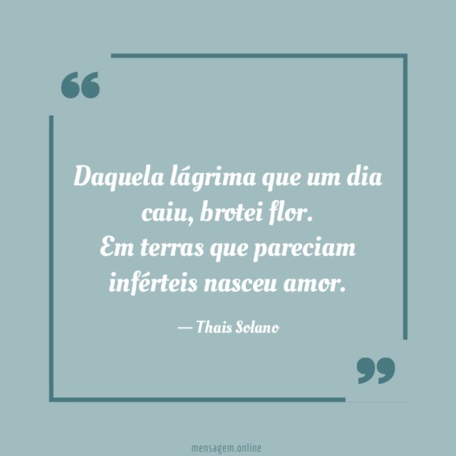 Daquela lágrima que um dia caiu