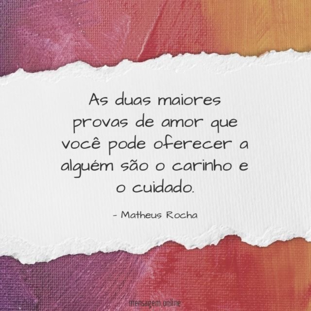 As duas maiores provas de amor
