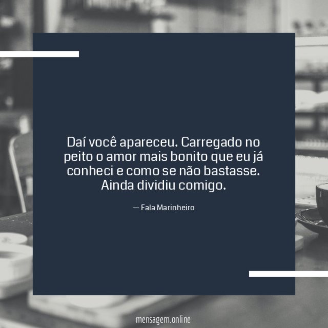 Daí você apareceu