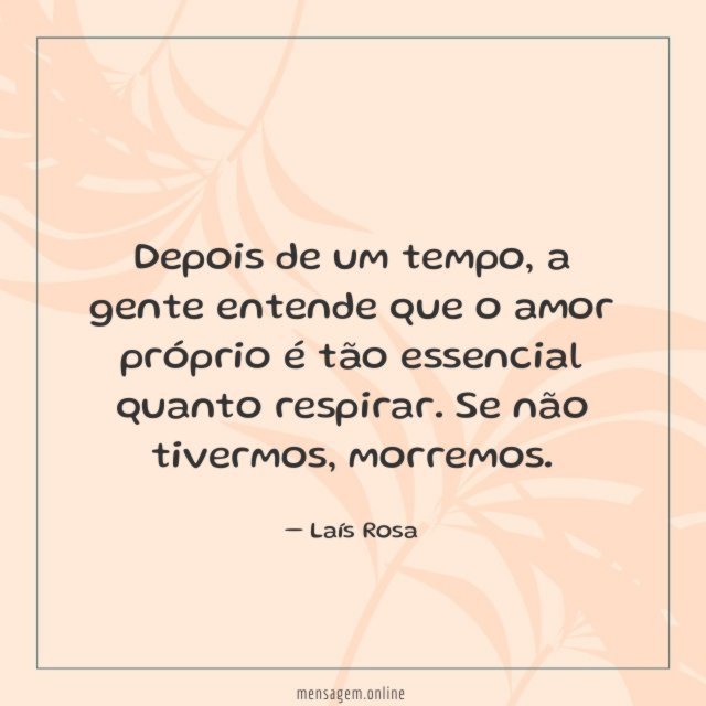 O amor próprio é tão essencial