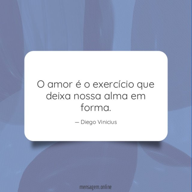 O amor é o exercício