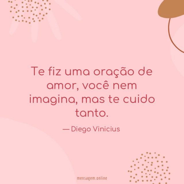 Te fiz uma oração de amor