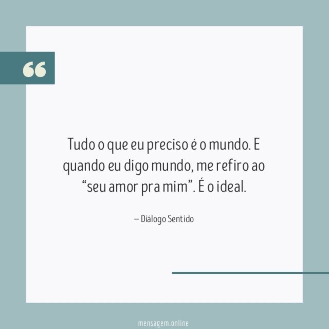 Quando eu digo mundo