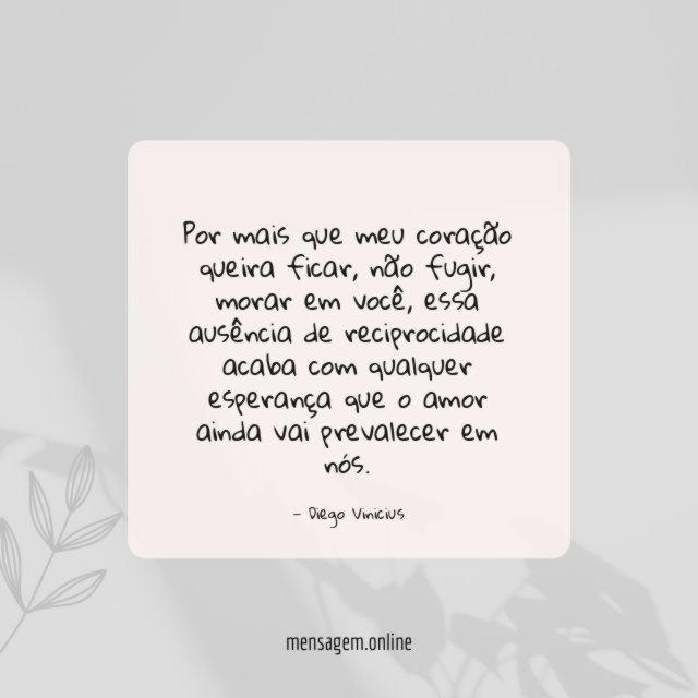 O amor ainda vai prevalecer em nós
