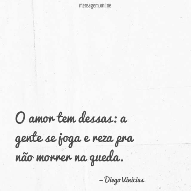 O amor tem dessas