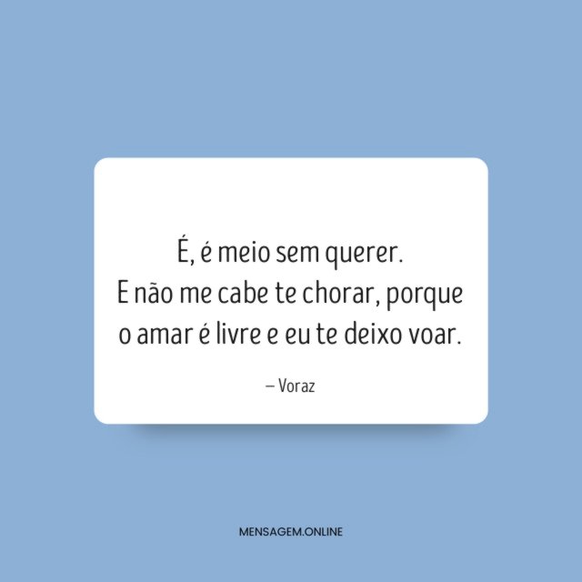 E eu te deixo voar