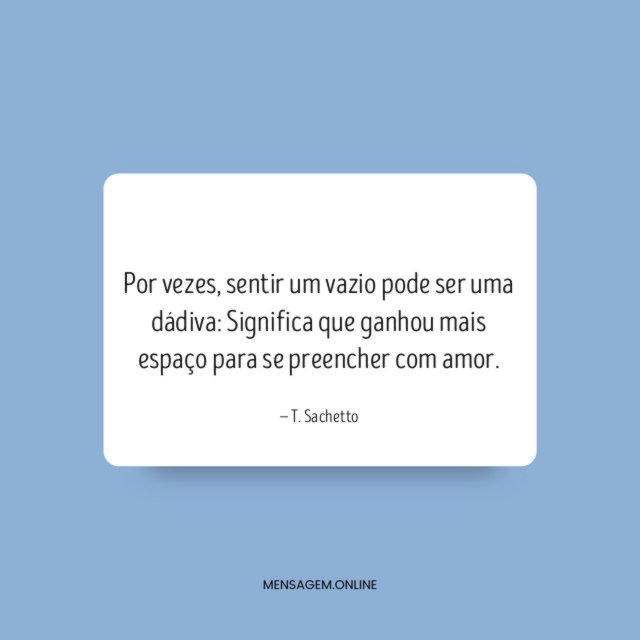 Se preencher com amor