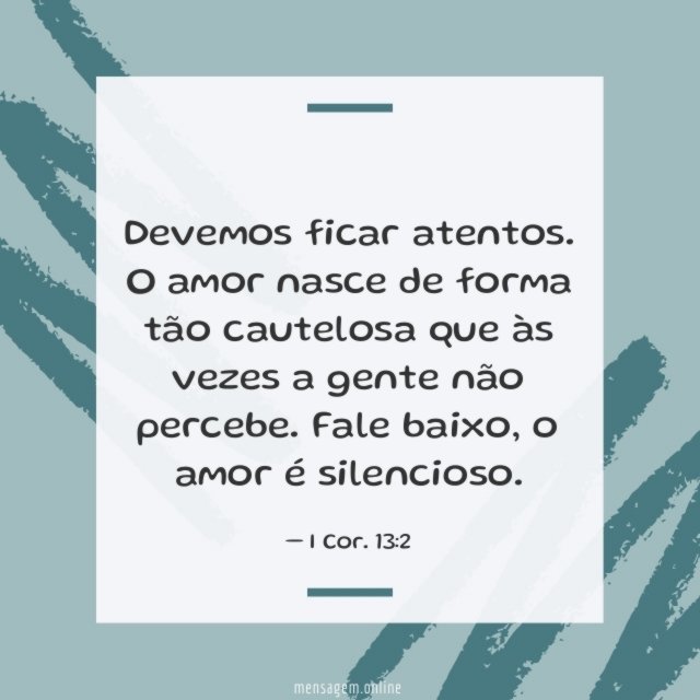 Devemos ficar atentos
