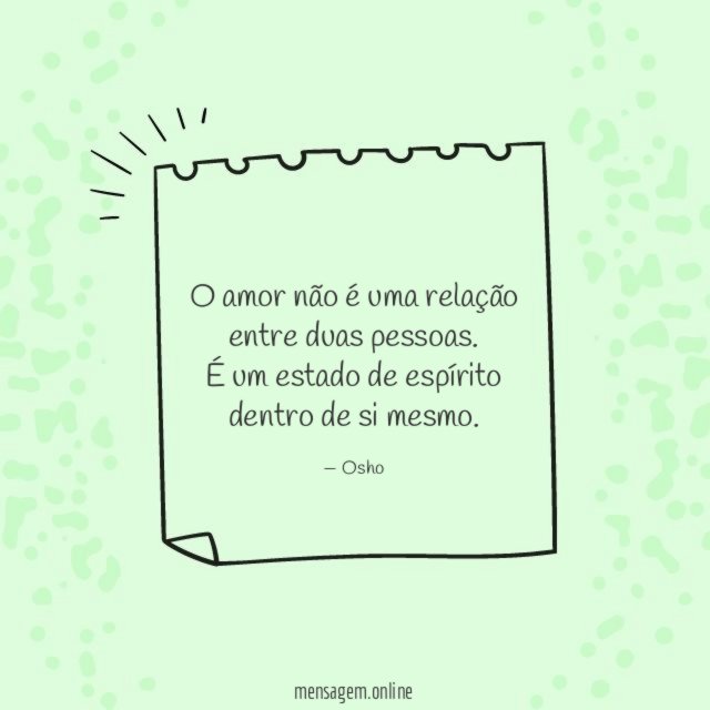 O amor não é uma relação