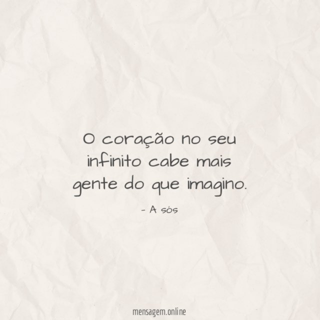 O coração no seu infinito