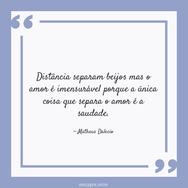 Distância separam beijos