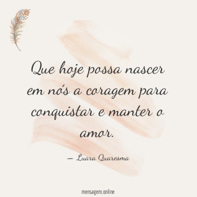 Que hoje possa nascer