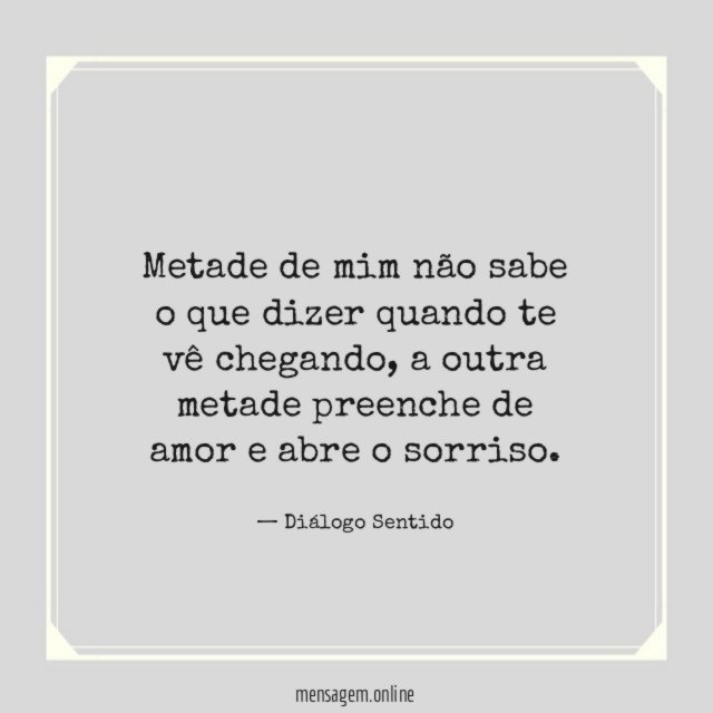 Metade de mim não sabe