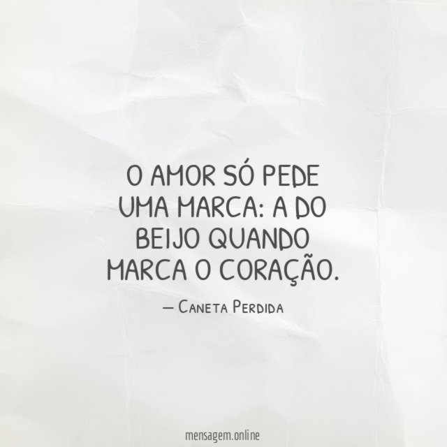 O amor só pede uma marca