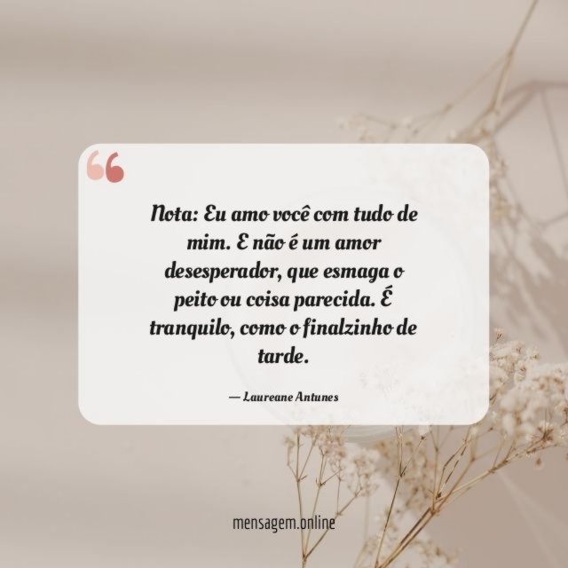 Eu amo você com tudo de mim