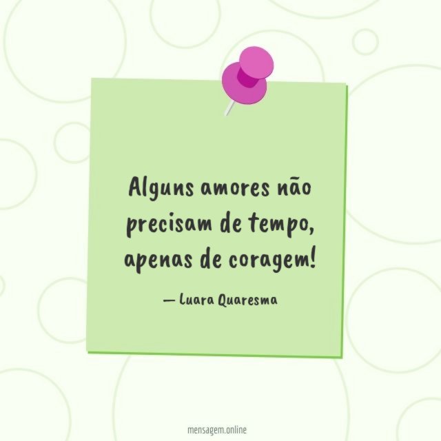 Não precisam de tempo