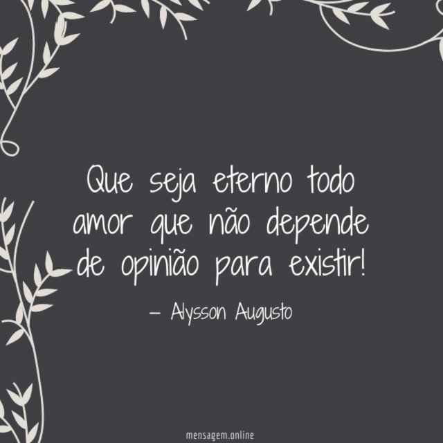 Que seja eterno todo amor