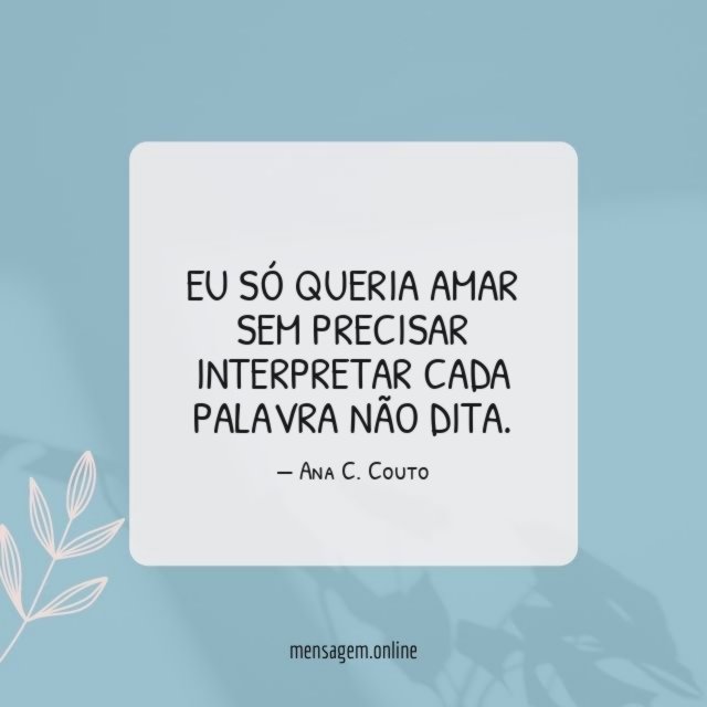 Interpretar cada palavra não dita