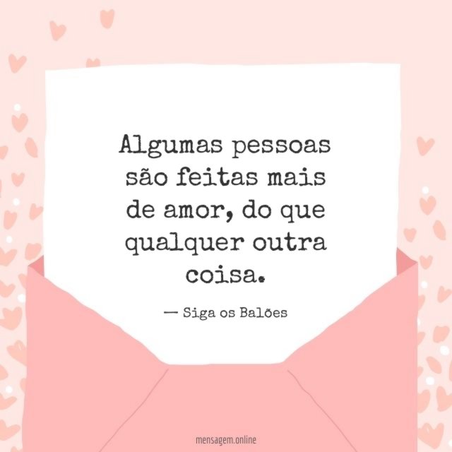 Algumas pessoas são feitas