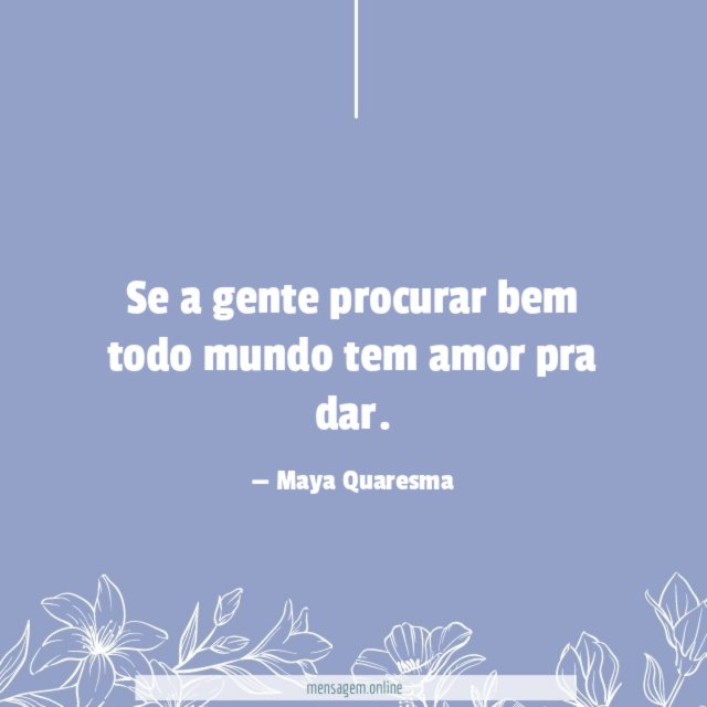 Se a gente procurar bem