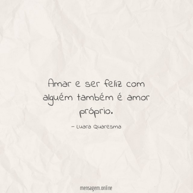 Amar e ser feliz com alguém