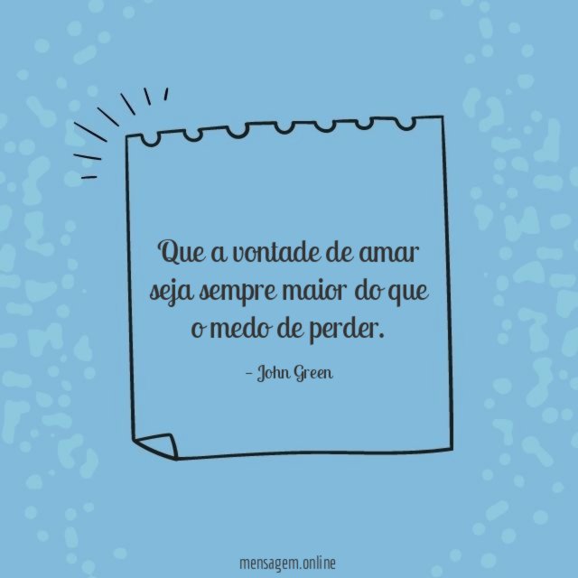 Que a vontade de amar