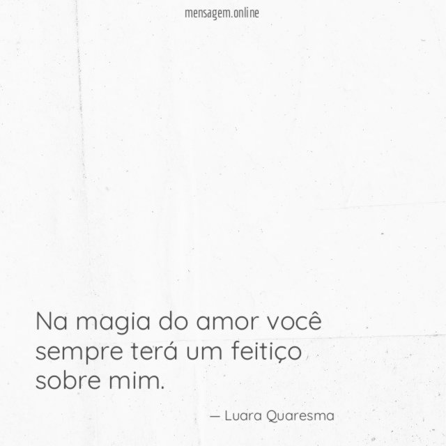Na magia do amor