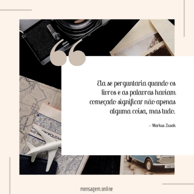Ela se perguntaria quando os livros