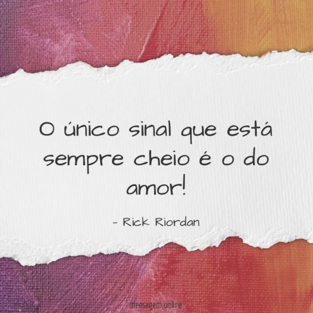 O único sinal que está