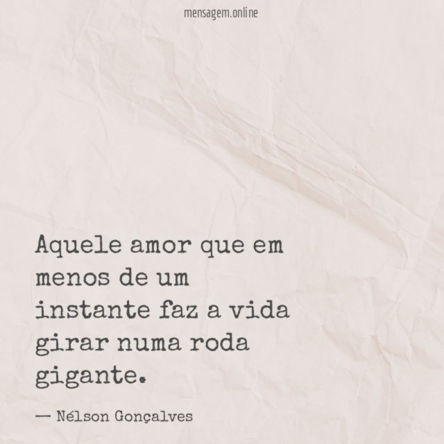 Aquele amor que em menos