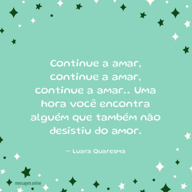 Continue a amar
