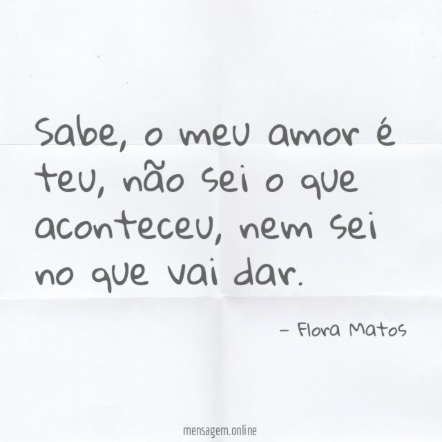 Nem sei no que vai dar