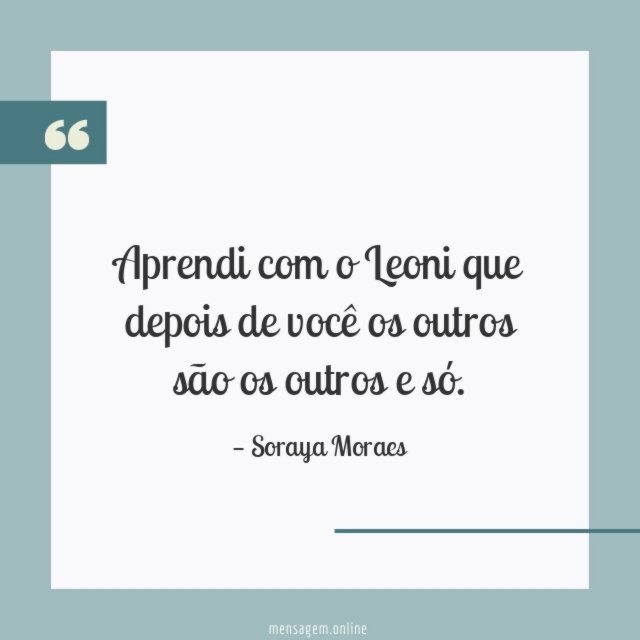 Aprendi com o Leoni