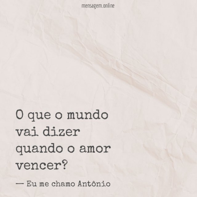 O que o mundo vai dizer