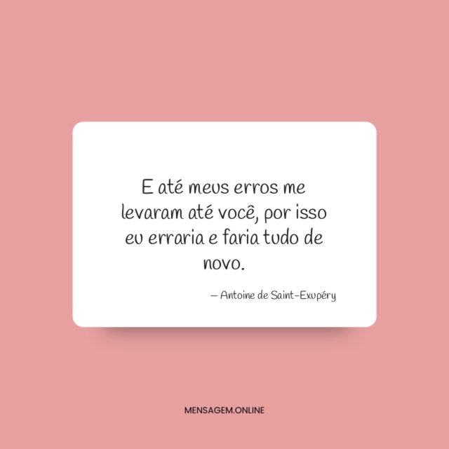 E até meus erros
