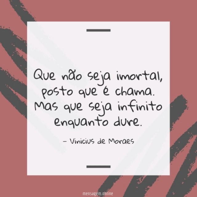 Que não seja imortal