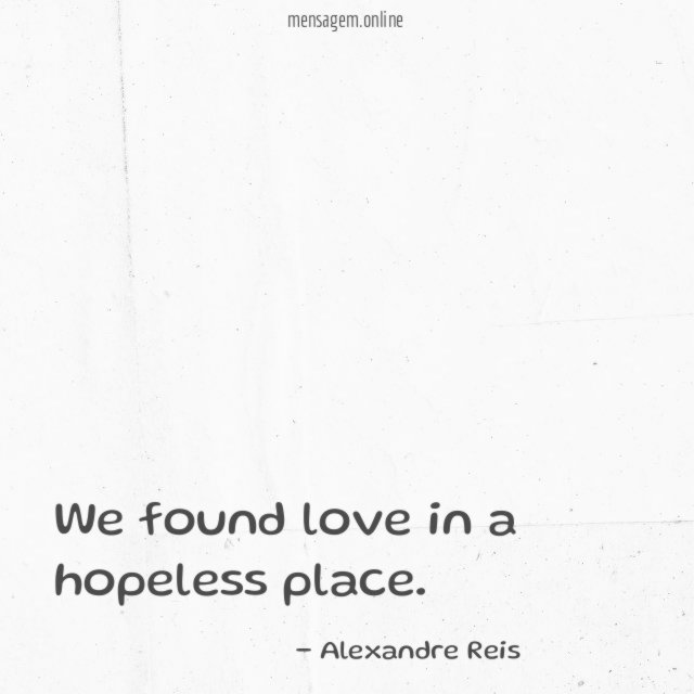 We found love in