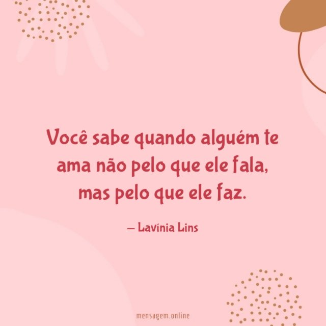 Você sabe quando alguém
