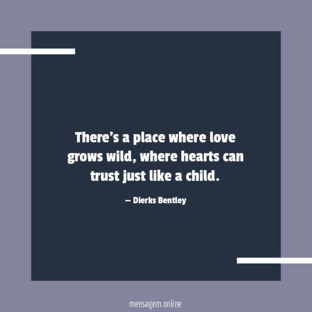 Trust just like a child