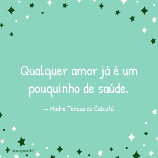 Qualquer amor já é